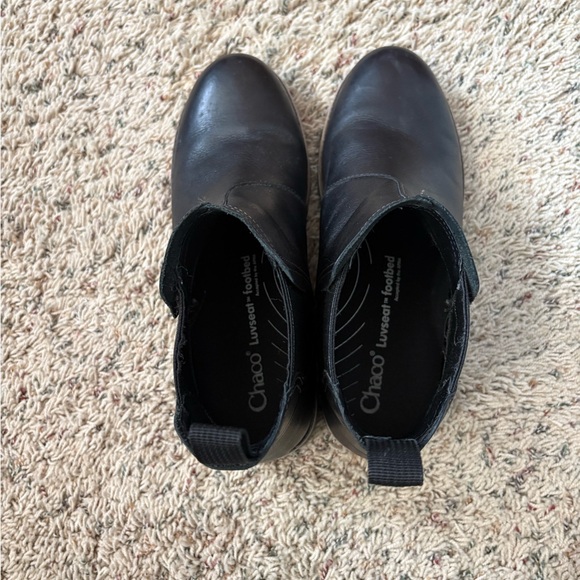 Chaco Women’s Fields Waterproof Black Chelsea Leather Ankle Boots Size 8.5 - Picture 6 of 8